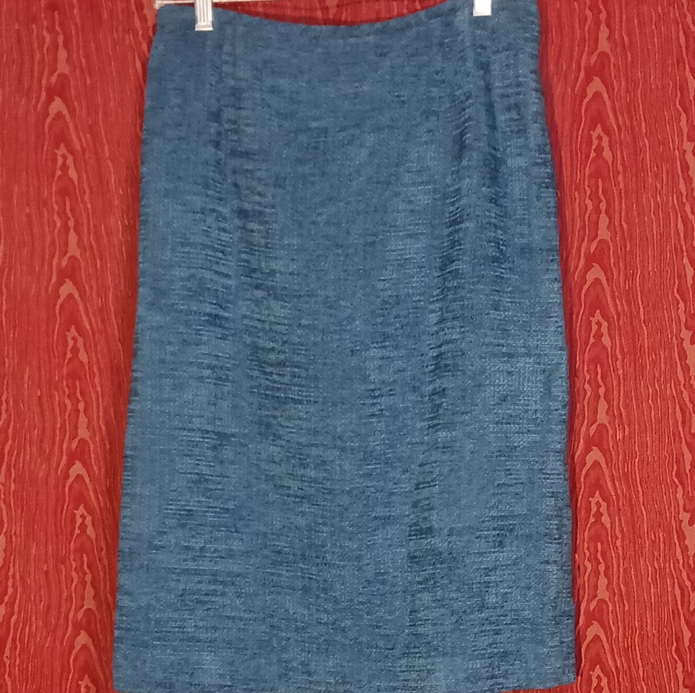 TRAVIS AYERS 2 Piece Blue Long Sleeve Collared Textured Professional Suit Sz 12 - Picture 5 of 12